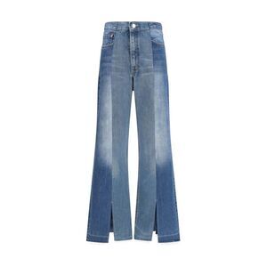 E.L.V. DENIM Blue Cotton Flared Women's Jeans